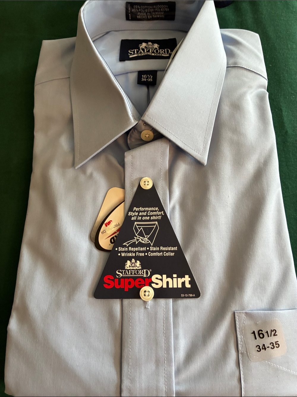Stafford Light Blue Dress Shirt - Men's Long Sleeve
